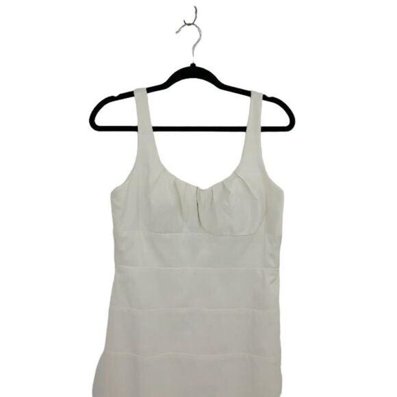 Bisou Bisou Dress White Bodycon Sleeveless Scoop Neck Mini Bachelorette 10 - Picture 4 of 8